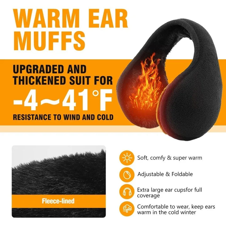 Winter Unisex Warm Fur Earmuffs for Men Women Velvet Ear Muffs Thicken Warmer Ear Cover Outdoor Cycling Ski Plush Ear Protector