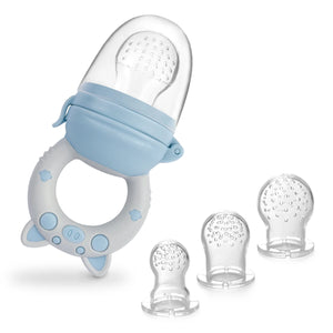 TYRY.HU 4 Pcs/set Silicone Fruit & Vegetable Feeder for Infants and Toddlers 6-36 months Food Grade Teething & Feeding Pacifier
