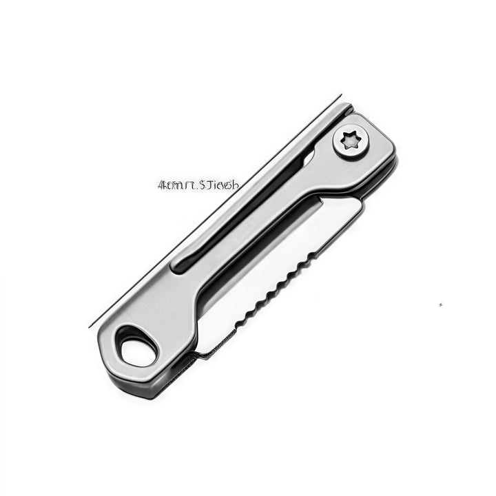1 Pc Stainless Steel Mini Folding Knife - Multi-Function Pocket Tool Keychain for Outdoor Camping & EDC