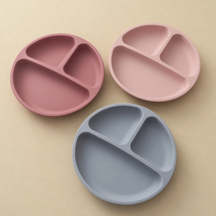 1 Pc Baby Sucker Silicone Dining Plate BPA Free Children Dishes Suction Toddle Training Tableware Kids Feeding Bowls Baby Stuff