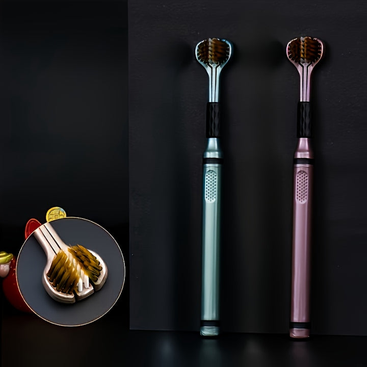 1/4-Pack Manual Toothbrushes, Deep Clean, Triple Layer Wrapped, Ultrafine Fiber Bristles, Oral Care, Personal Hygiene, Home Health Supplies