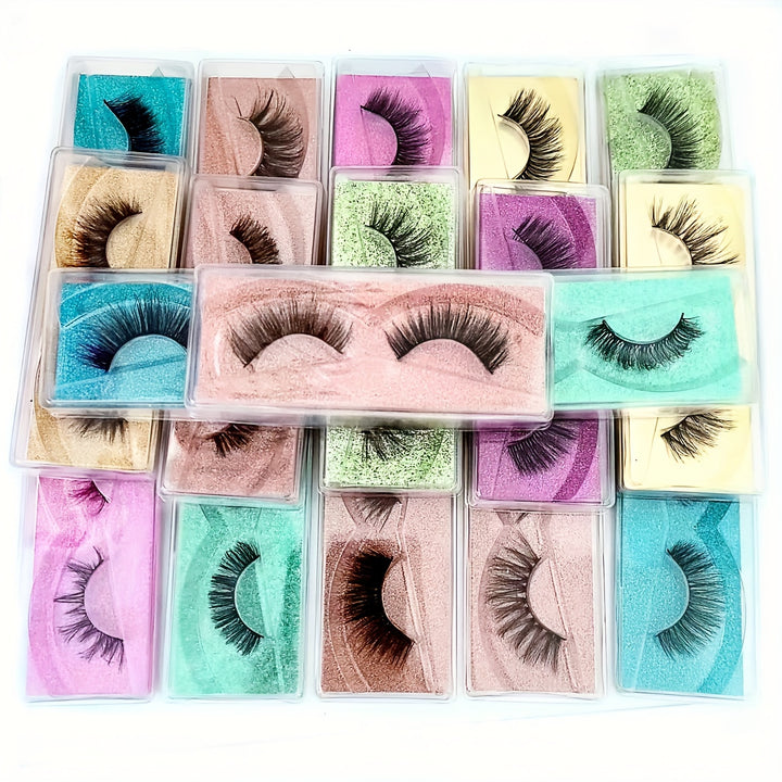 10 Pairs, 20 Pairs, 30 Pairs, 40 Pairs of False Eyelashes from 1cm to 2cm, 3D Different Models