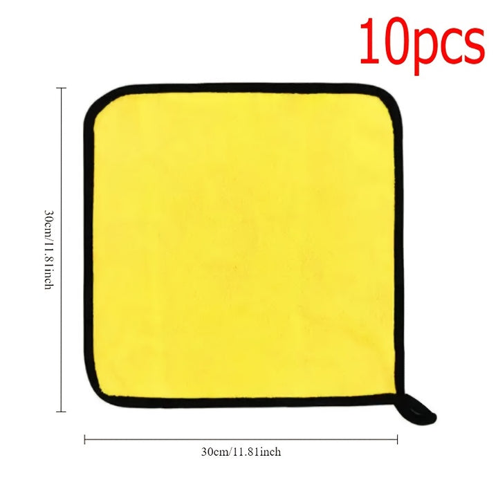 Microfiber 3/5/10pcs Absorbent Car Cloth - Wash Towel Rag Dry Cleaning Cloth Auto Detailing