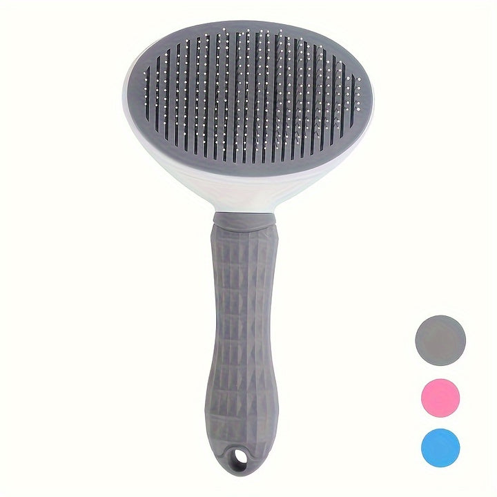 Easy-Clean Pet Hair Removal Comb for Dogs & Cats - One-Click Detangling, Automatic Floating Design, Hair Removal Comb, Easy, Automatic, Pet