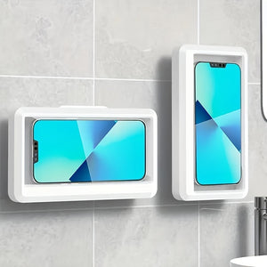 Support de téléphone de douche, support de téléphone tactile rotatif à 360 °, support de téléphone mural pour salle de bain adapté pour 6,8 pouces, baignoire, cuisine