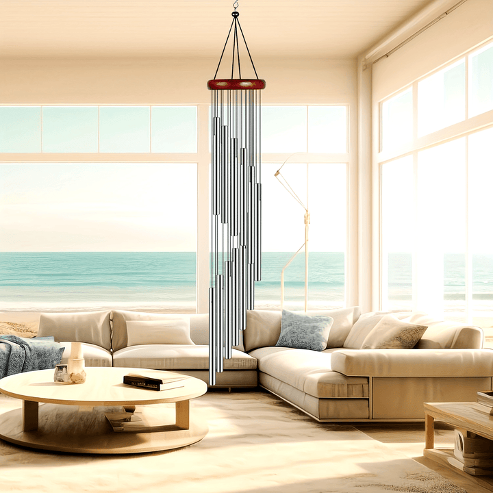 Outdoor Sympathy Wind Chimes, Equipped With 12 Aluminum-golden Tubes And Hooks, Used For Home, Patio, Garden, Outdoor Memorial Gift Decoration.