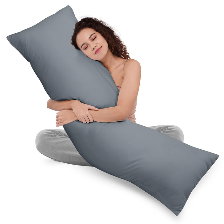 Soft & Fluffy Body Pillow Insert, 20 x 54, Grey - Long & Breathable for Side Sleepers