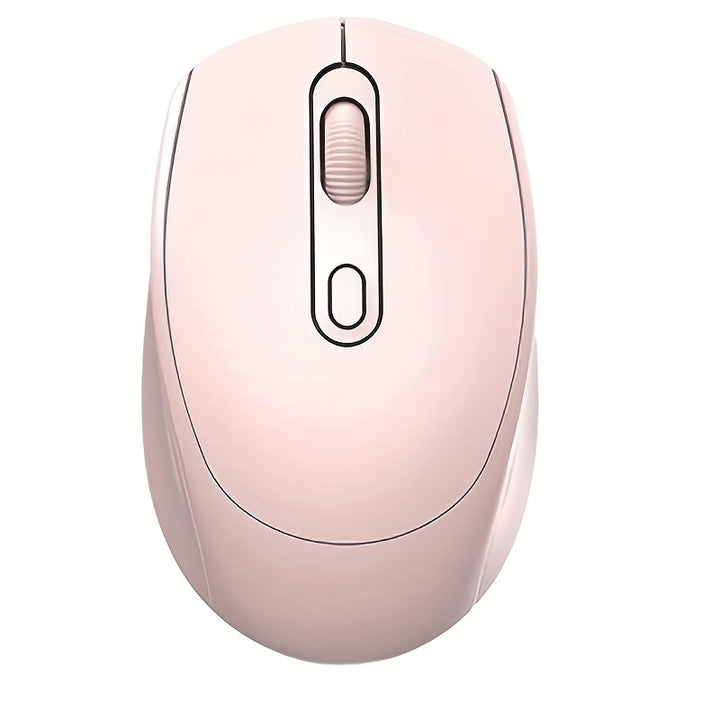 [Ambidextrous Wireless Mouse Design] [1pc Ergonomic Wireless Mouse] Ergonomic Wireless Mouse with USB Receiver, Ambidextrous Design, Silent Click, Durable Plastic, Non-rechargeable, with No Battery Included for Laptop/Desktop