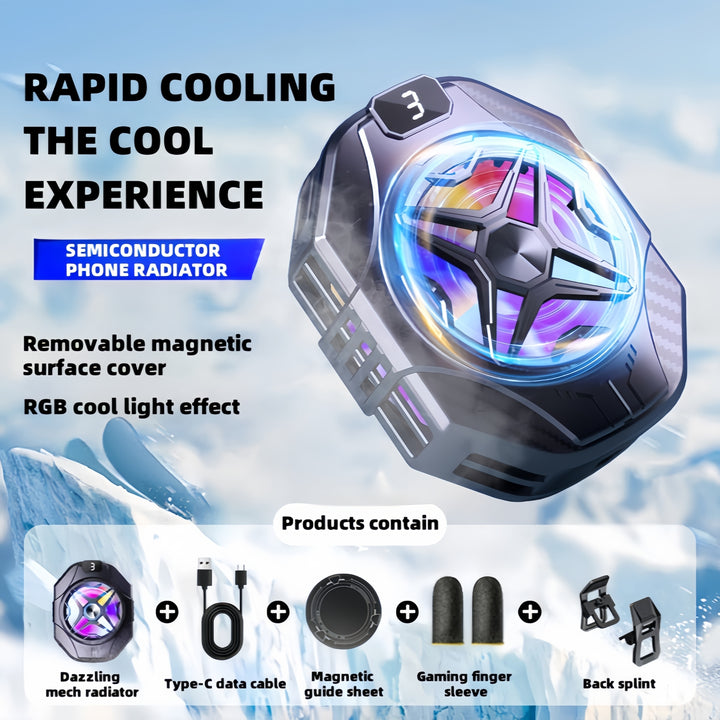 Universal Mini mobile cooling fan, radiator Turbo Hurricane Game cooler Mobile heat sink designed for mobile games, more uniform heat dissipation, heat dissipation speed is extremely fast