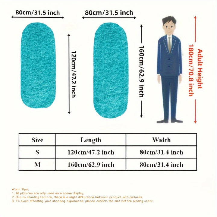 Soft Polyester Plush Oval Area Rug for Bedroom and Living Room - Hand Washable, Perfect for Coffee Table and Doorway Decor