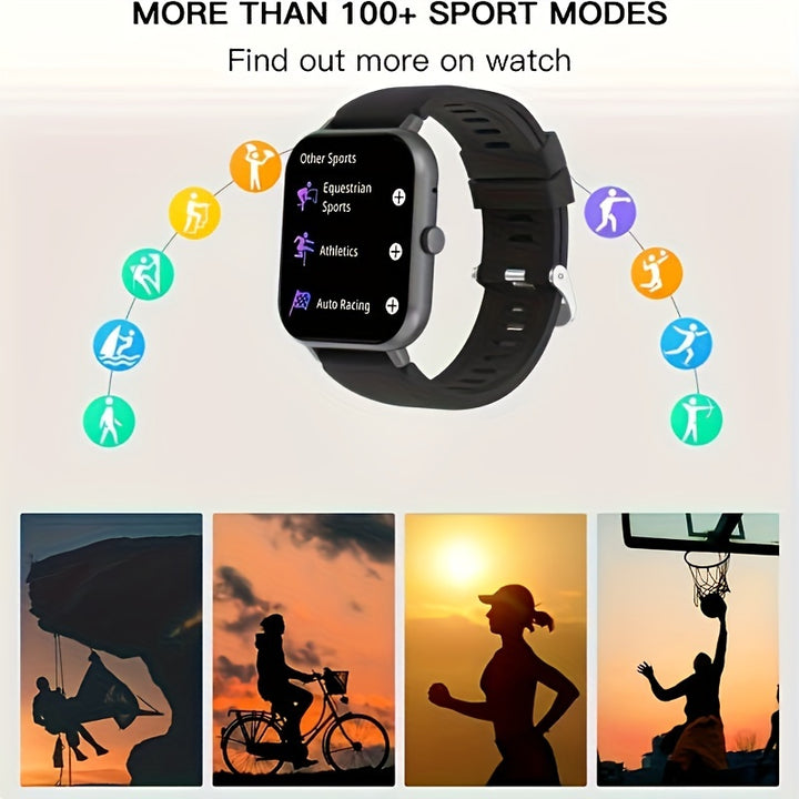 100+ Sports Modes Smartwatch - Fitness Tracker For Android/Phones, Men And Women - Smart Activity Watch For Making/Receiving Calls