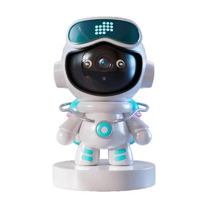 [Intelligent Robot Security Camera] 3 Million Pixels Pet Home Intelligent Security Camera - Motion Detection HD Robot Camera with Two-way Voice, Automatic Tracking, Alarm, and 360 HD Night Vision - Cell Phone Remote Monitorin