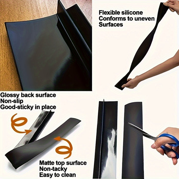 2pcs Silicone Kitchen Gap Covers - Heat, Water & Stain Resistant - Perfect for Sealing Spaces & Keeping Countertops Clean