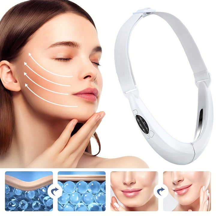 USB Rechargeable V Line Face Lift Massager, Facial Shaping Device - White, Gift for friend