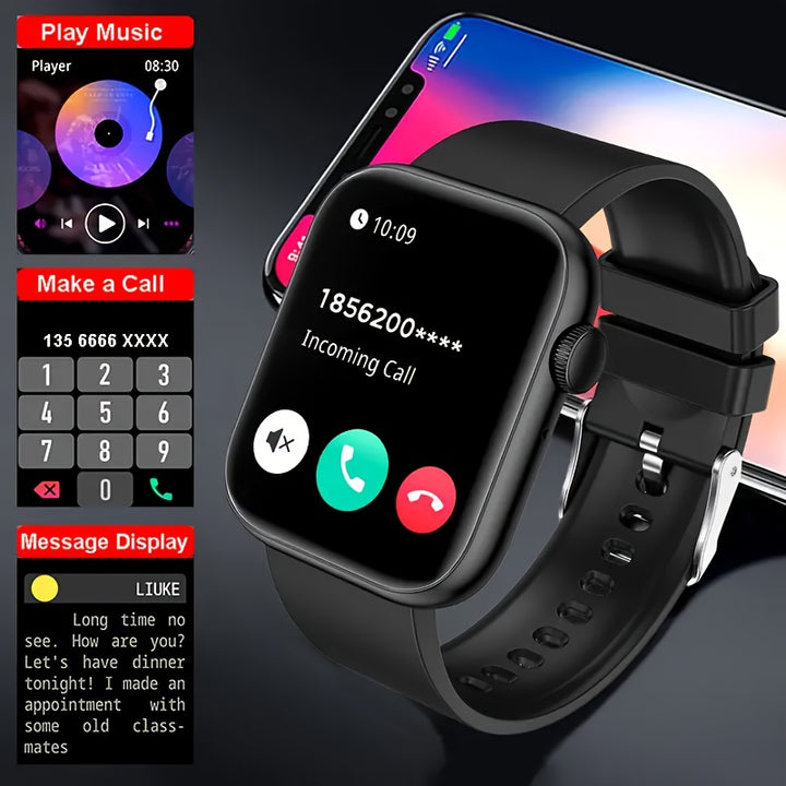 Trendy Smartwatch With Multiple Features Suitable For The Elderly, Children, And Teenagers, Including Wireless Calling, Various Sports Modes, Health Monitoring, Social App Reminders, And A 2.01-inch High-definition Full Touch