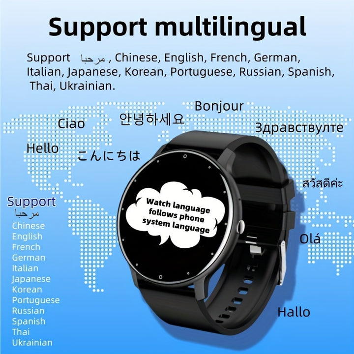 Givurao 2024 Smartwatch, Full Touch Screen, Fitness Tracker with Wireless Calling & Message Notifications, 100+ Sports Modes, Compatible with Android/iOS