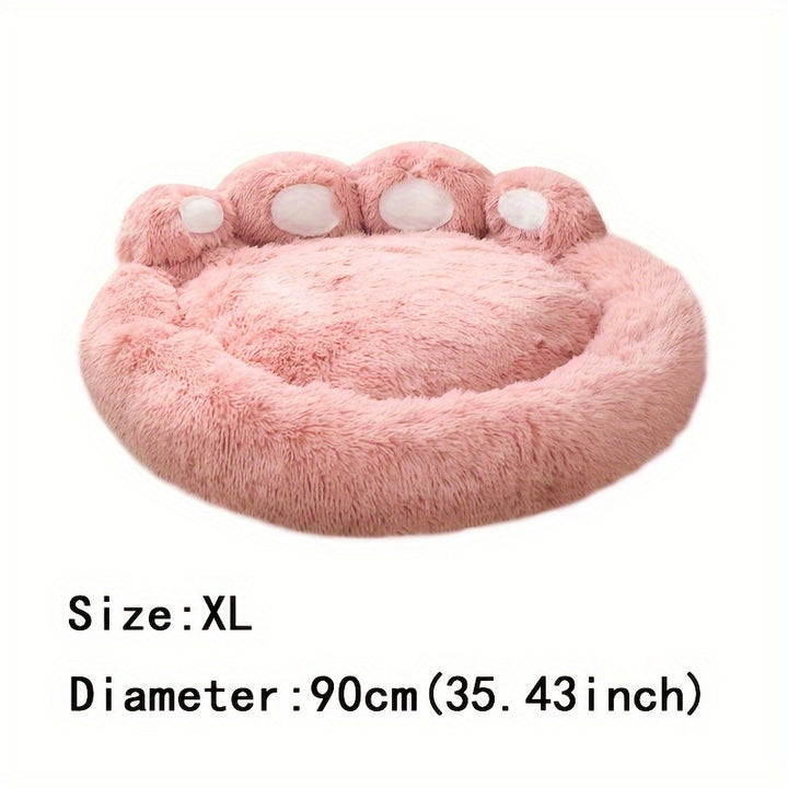 [Long Warm Soft Plush Cat Bed] Soft Long Plush Cat kennel dog kennel winter warm pet bed Cat Bed Cat Mat Animals Sleeping Sofa Christmas Gift