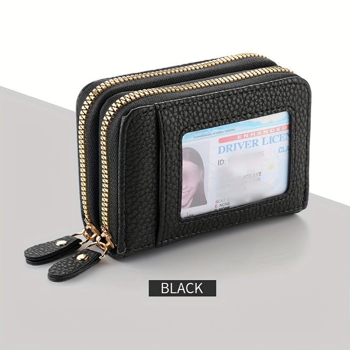 [Large Capacity] DEABOLAR Compact Dual Zipper Wallet | Large Capacity | for Women & Men | Lightweight & Stylish | Everyday Use