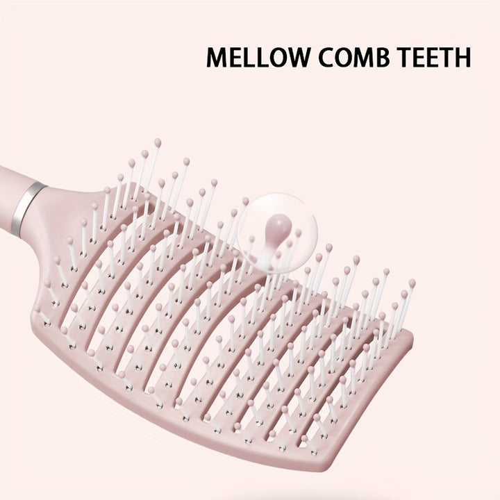 1pc ProDetangle Hair Brush - Effortless Detangling for Long, Thick, Curly, Tangled, Wet, and Dry Hair with Vented Design for Reduced Breakage and Frizz