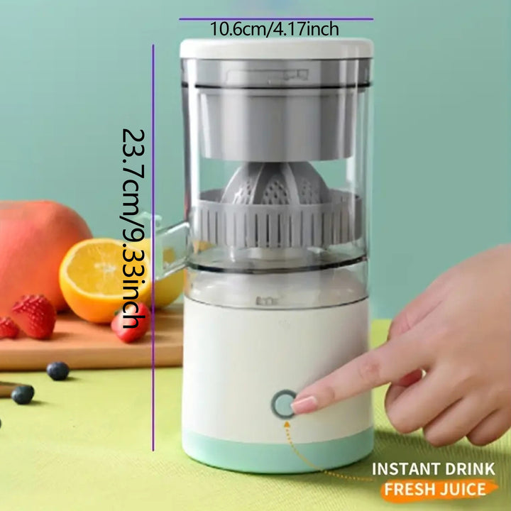 Portable Wireless Electric Juicer with a Capacity of 13.53 Ounces, USB Rechargeable, 1600Mah Lithium Battery, Push-Button Control, Non-Heating Food-Grade PP, Detachable Cup, Automatic Juice Separator, Suitable for Fresh Juice