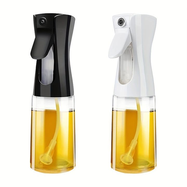 1pc, 6.8oz/10.1oz Oil Sprayer, Plastic Oil Spray Bottle, Barbecue Spray Bottle, Barbecue Picnic Tools, Kitchen Cooking Olive Oil Dispenser, Camping Barbecue Roasting Vinegar Sauce Oil Sprayer, Edible Oil Jar, For Air Fryer, S