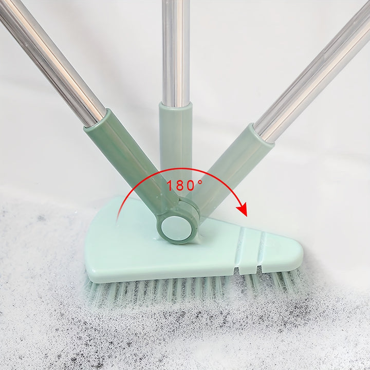 1pc Floor Scrub Brush Shower Scrubber Cleaning Bath Tub And Tile Scrubber Brush Long Handle Detachable Stiff Bristles For Cleaning Shower Bathroom Kitchen Balcony Wall 37.4" Length
