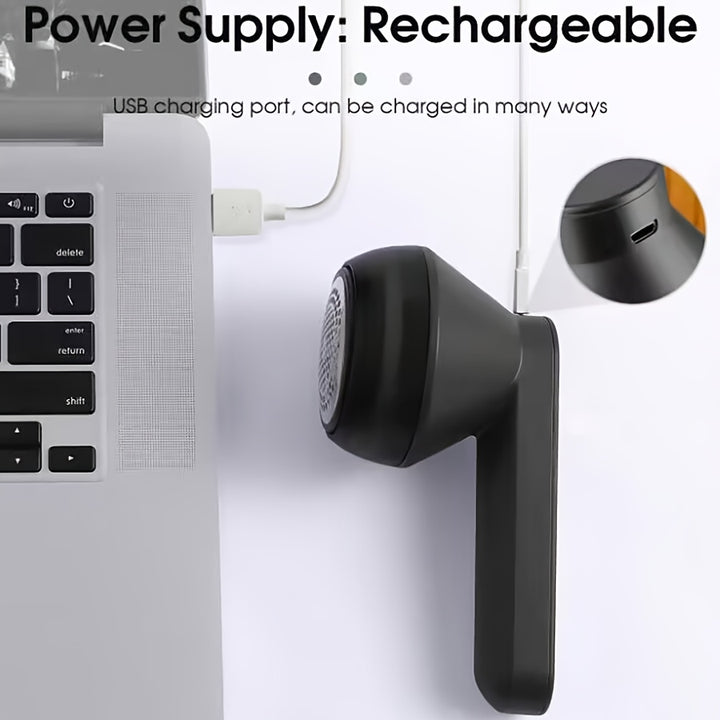 USB Rechargeable Lint Remover - Portable Fabric Shaver and Clothes Trimmer, Wool Ball Cutter for Home & Travel Use with Long-Lasting Battery, Perfect Christmas Gift, Garment Hair Remover