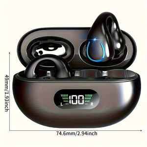 Truly Open Wireless Earbuds (Wireless 5.4 TWS), Experience 360° Ambient Awareness & All-Day Comfort. Secure Open-Ear Fit for Sports/fitness. Advanced ENC