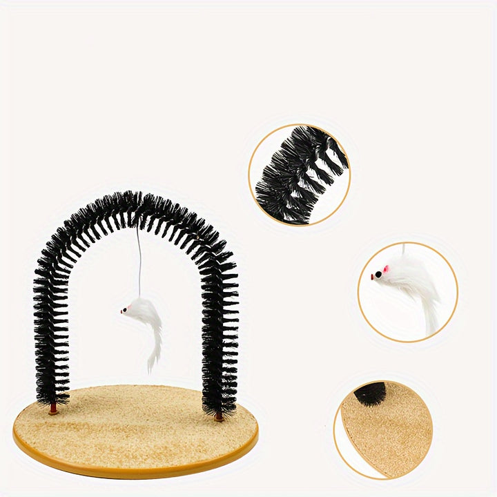 [Self Grooming Cat Arch Toy] Cat Arch Self Grooming And Massage Toy, Multifunctional Cat Hair Brush Cat Scratching Toy For Cats Kittens Interactive Supply