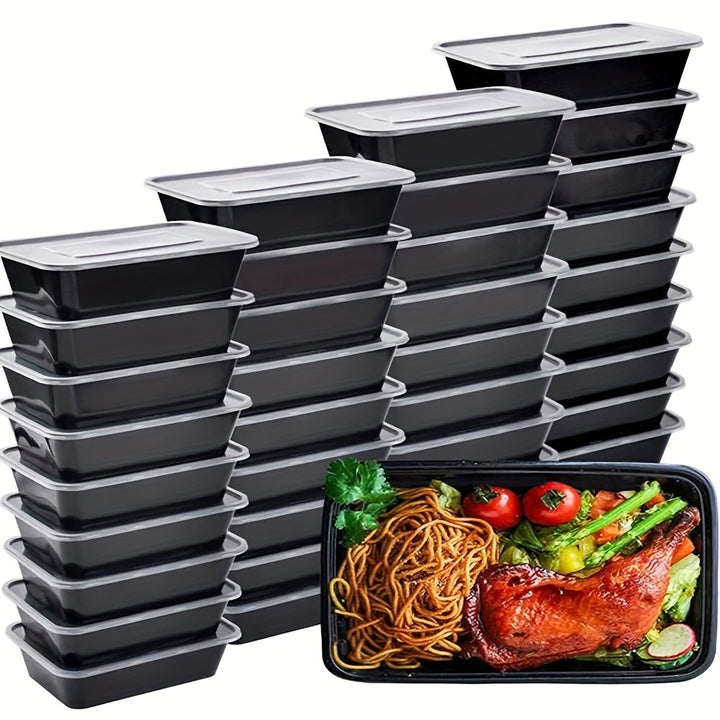 10/30/50pcs Meal Prep Containers, 26 OZ Microwavable Reusable Food Containers with Lids for Food Prepping, Disposable Lunch Boxes, BPA Free Plastic Food Boxes- Stackable, Freezer Dishwasher Healthy