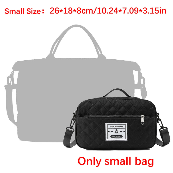 Large Capacity Water-Resistant Travel Duffle Bag - Fashionable Polyester Gym Yoga Tote with Adjustable Strap, Zipper Closure, Polyester Lining - Hand Washable