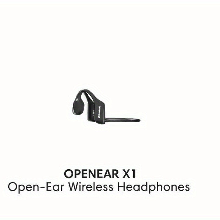 Up to 7 Hours Wireless Bone Conduction Headphones with ENC Microphone, Open Ear Air Conduction for Sports, Meeting, Driving, Expressman