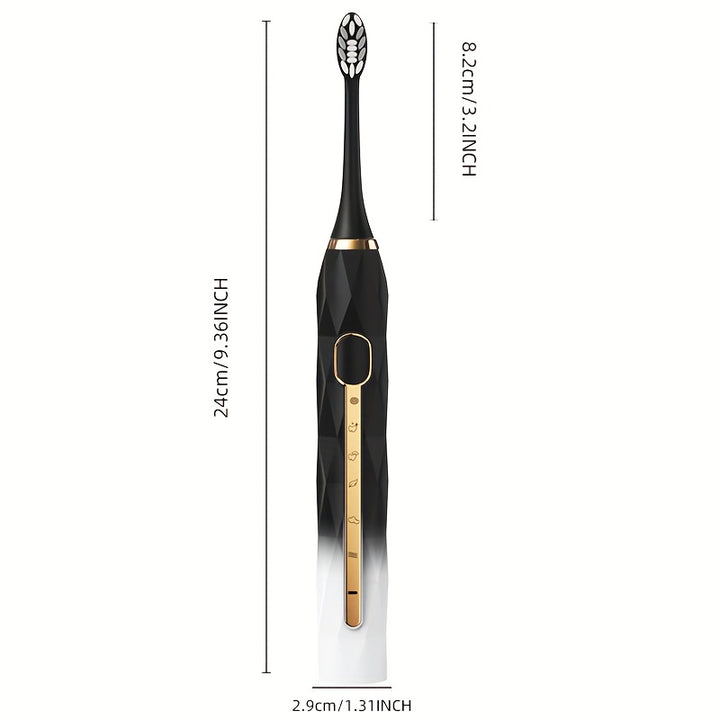 IPX8 Acoustic Electric Toothbrush USB Rechargeable Couple Rechargeable Metal Shaft Adult for Man And Woman Rechargeable Toothbrush Intelligent Timer 10