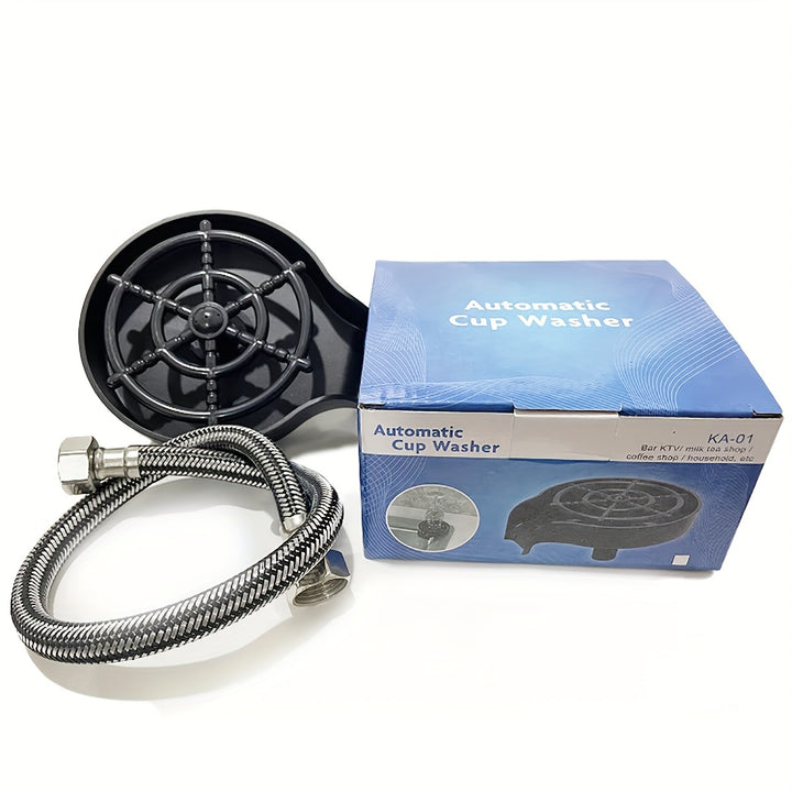 1pc Automatic Glass Cup Washer - Easy-Install, High-Pressure Cleaning, 50cm Pipe, Perfect for Quick Kitchen Faucet Rinse, No Electricity Required