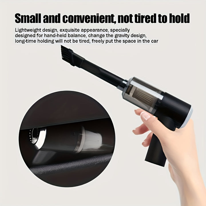 Mini handheld vacuum cleaner,Car Vacuum Cleaner 3000PA Powerful Cyclone Suction Home Portable Handheld Vacuum Cleaning,Equipped with two brush heads