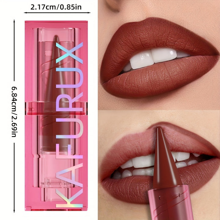 Waterproof Long-Lasting Matte Lipstick Set - Variety of Shades (Red, Pink, Orange, Brown, Purple) - Includes Lip Liner for All Skin Types