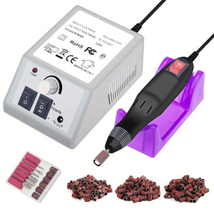 [156pcs Electric Nail Drill Machine] Professional Electric Nail Drill Machine Nails File Manicure Set Low Noise Vibration With 156pcs Sanding Bands For Acrylic Nail Drill Gel Art Remover Pedicure Tool Glazing Polisher Polishi