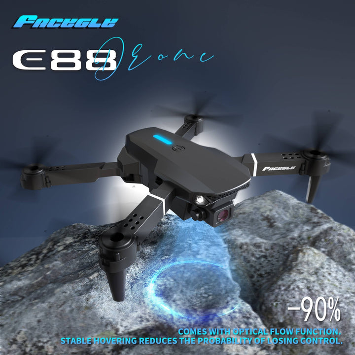 [Halloween] E88 Dual Camera Drone - Suitable for Beginners, Four-Axis Aircraft, Indoor and Outdoor Drones, Youngsters's Toy Drones, Perfect Gifts for Christmas, Halloween and Thanksgiving, Affordable Portable Aerial Photograp