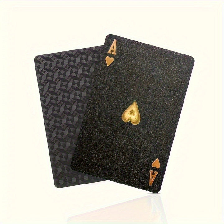 Waterproof and Flexible Black Playing Cards with Box - Ideal for Parties, Halloween, Thanksgiving, and Christmas Gifts