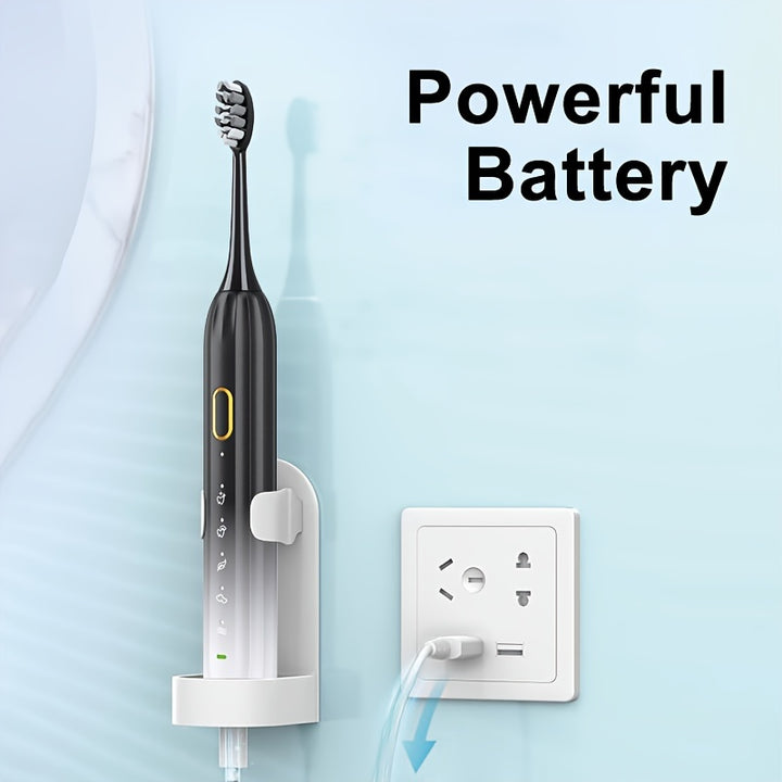 IPX8  Sonic Electric Toothbrush with USB Charging, Couples with Replaceable Head Metal Shaft Electric Toothbrush for Adults, Men And Women, Smart Timer And 5 Replacement Brush Heads