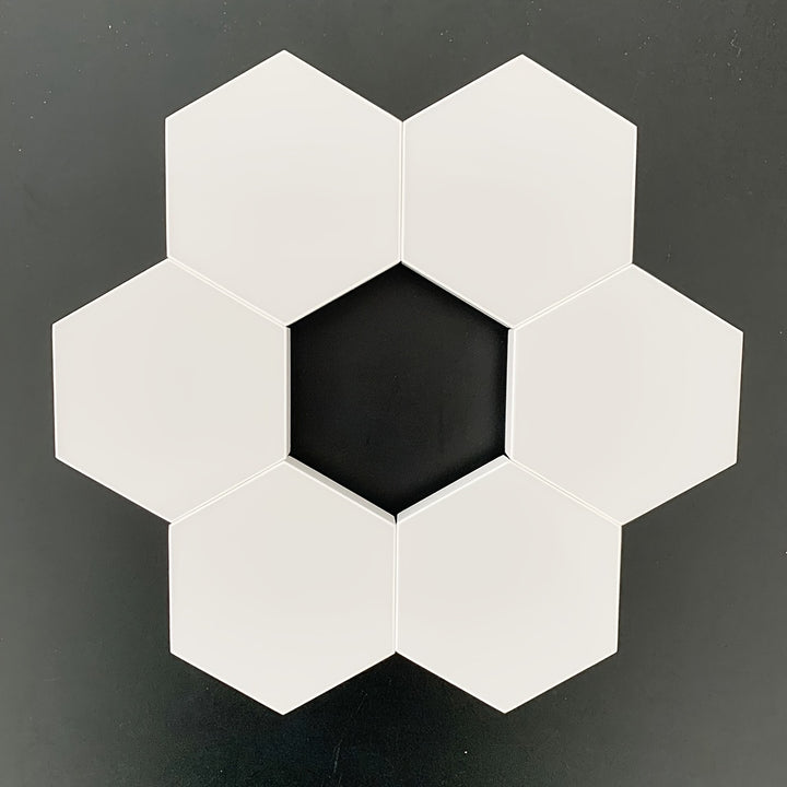 6-Pack Modern Touch-Controlled Hexagonal LED Wall Lights, DIY Assembly, Energy-Efficient Neutral White Lighting with Touch Night Light, Plastic Material, Wall-Mounted, Up-Light Illumination, USB Powered, No Battery Included