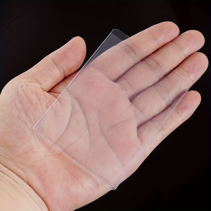 10pcs Clear PVC Water-Resistant Medicare Card Protector Sleeves, 12Mil Thick, Easy Insert Design - Transparent