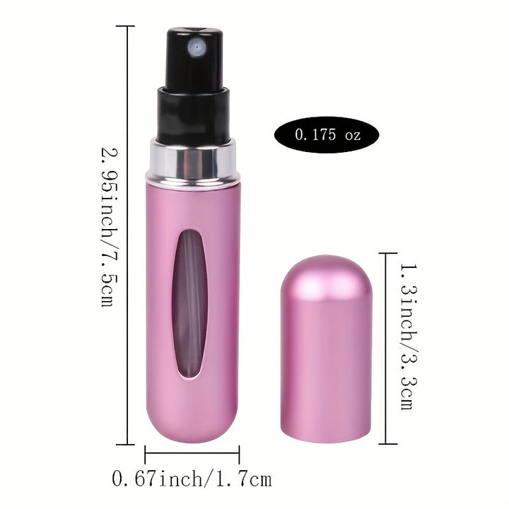 5ml portable compact refillable perfume spray bottle - perfect for travel and smell-1/6pcs