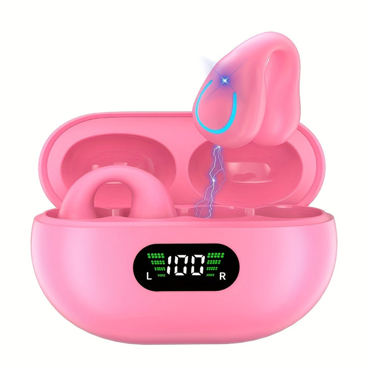 Truly Open Wireless Earbuds (Wireless 5.4 TWS), Experience 360° Ambient Awareness & All-Day Comfort. Secure Open-Ear Fit for Sports/fitness. Advanced ENC