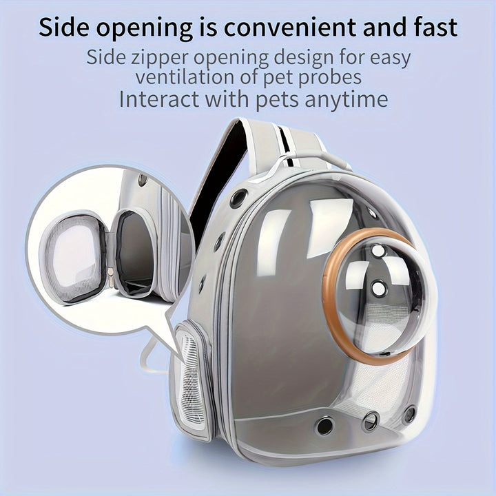 1pc Cat And Dog Outing Carrying Backpack Pet Backpack, Outdoor Portable Backpack Transparent Space Capsule Breathable Large Capacity Portable Cat Bag, Pet Supplies Christmas, Halloween, Thanksgiving Gift