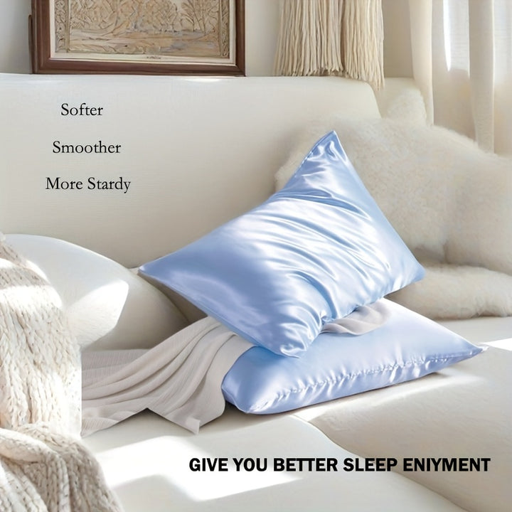 1 Pair Solid Color Simulation Color Ding Pillowcase Home Bedding Envelope Pillow