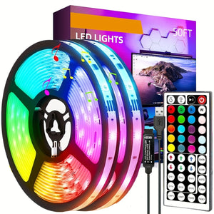 Wireless Control LED Strip Lights Infrared Remote RGB Lighting Decorationg Living Room Atmosphere Light Ribbon Flexible Lamp Decor String