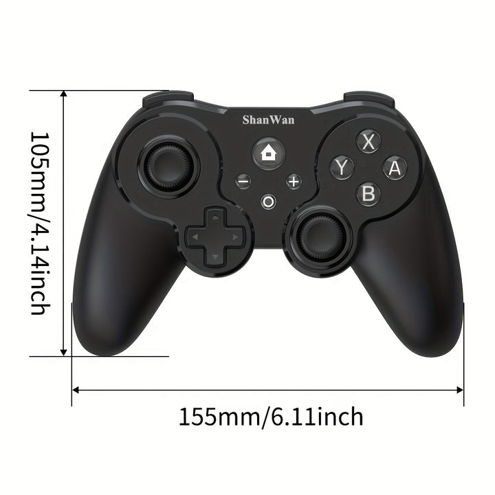 ShanWan Controller per Gioco Mobile per iPhone e Android con Supporto per Telefono e Retroilluminazione LED - Giochi Arcade PS Remote Play - Lunga Durata della Batteria