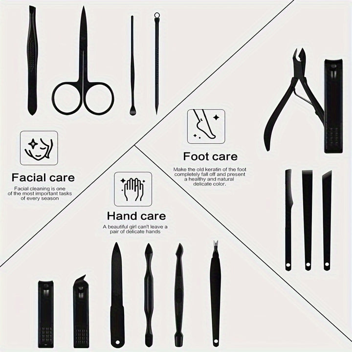 [Sharp Nail Clipper] 24/23-piece Professional Nail Clipper Set - Sharp blades, precise cutting, durable structure - Suitable for trimming fingernails and toenails, salon-quality nails at home for men and women, a comprehensiv