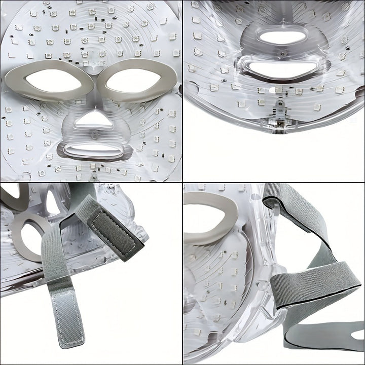 Rechargeable Facial Mask for Skin Care, 7 Features Color, Unscented, USB Charging, 400mAh Lithium Battery, Advanced Skin Restoration Device, Radiant Glow, Ideal Beauty Gift for Women